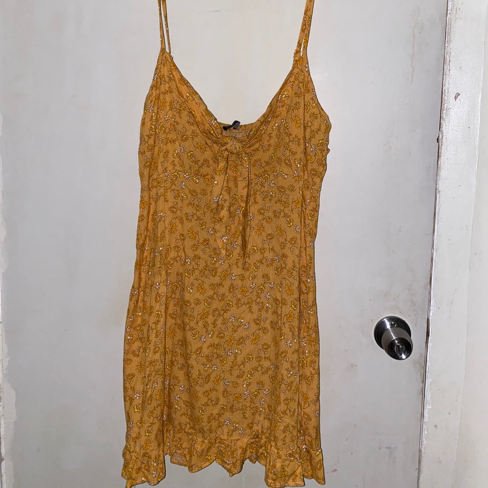 Orange Spaghetti Strap Dress